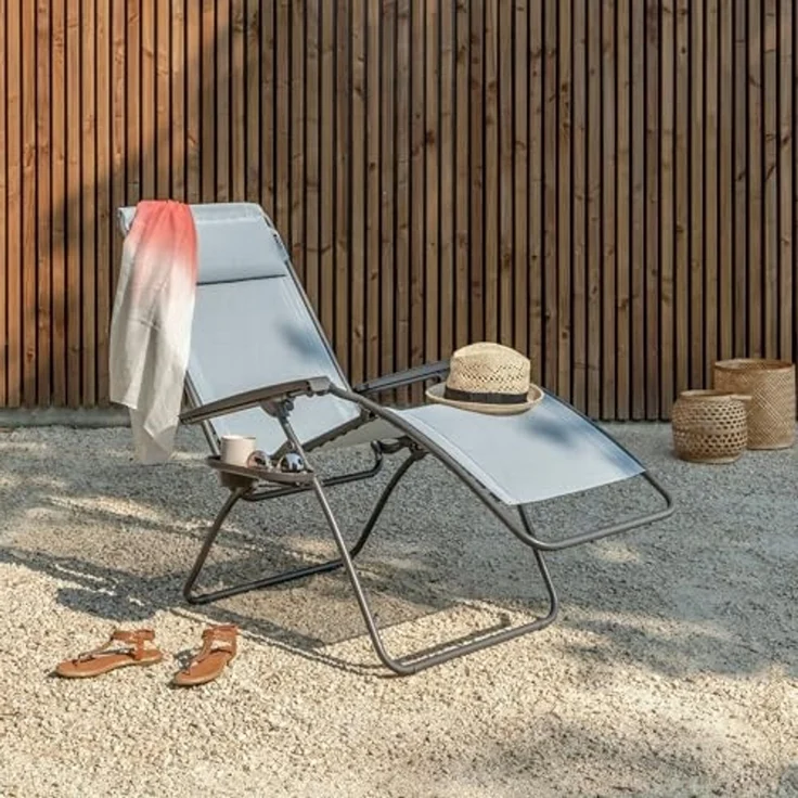 Lafuma Mobilier Relax-Sessel, klappbar und verstellbar, R-Clip, Batyline, Farbe: Sky, LFM4020_9711, 88 x 67 x 114 cm Relaxsessel, Polyurethan, Himmel, Einheitsgröße – Bild 2