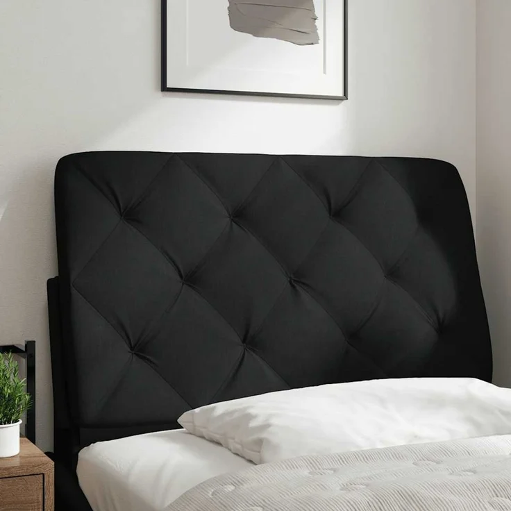 vidaXL Kopfteil-Kissen Schwarz 80 cm Stoff – Bild 2
