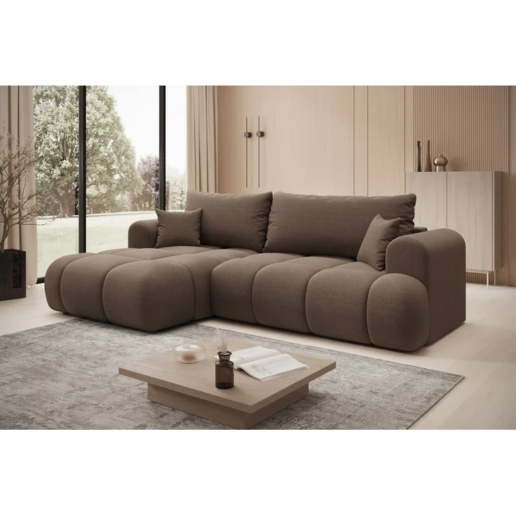 thematys Ecksofa TREVIO 260 x 165 cm, mit Schlaffunktion, mit Bettkasten, Taupe (Element 05), Ausrichtung links – Bild 2