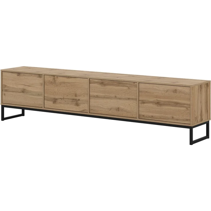 OTTO home Lowboard Loft, Breite 208,5 cm, TV-Board mit 4 Klappen, Metallkufen, TV-Kommode mit viel Stauraum, push-to-open-Funktion – Bild 2