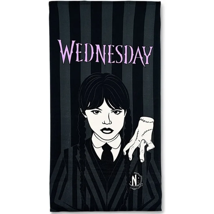 Wednesday Badetuch Wednesday Addams, Mikrofaser, Mädchen Strandtuch 70 x 140 cm