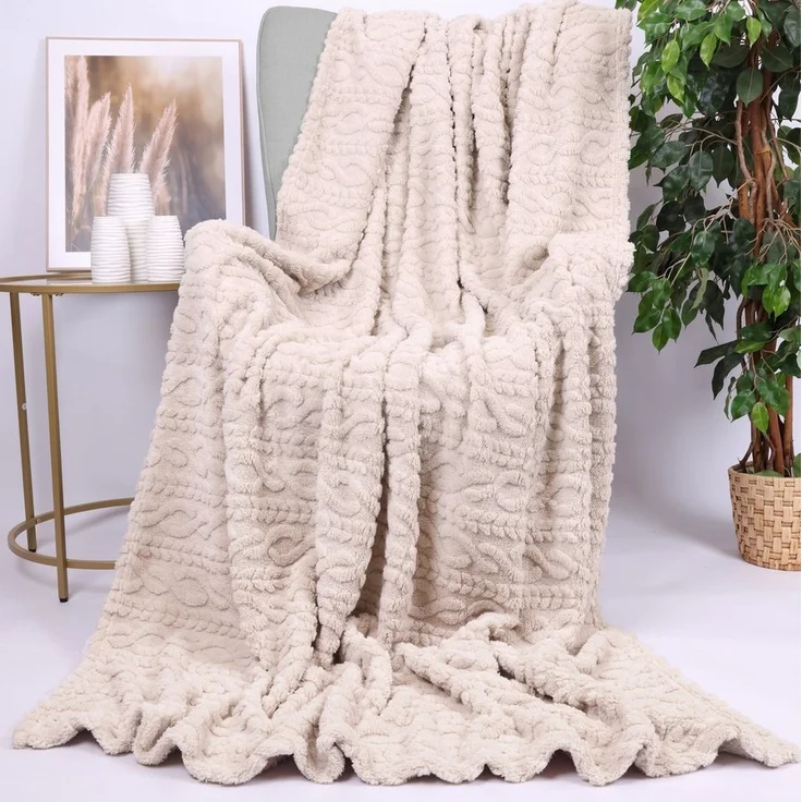Wohndecke Kuscheldecke BOZEN Ornament Flauschig XXL Größe 150x200 cm, Betz, Wohndecke XXL Warm Sofadecke Decke Couch Fleecedecke – Bild 2