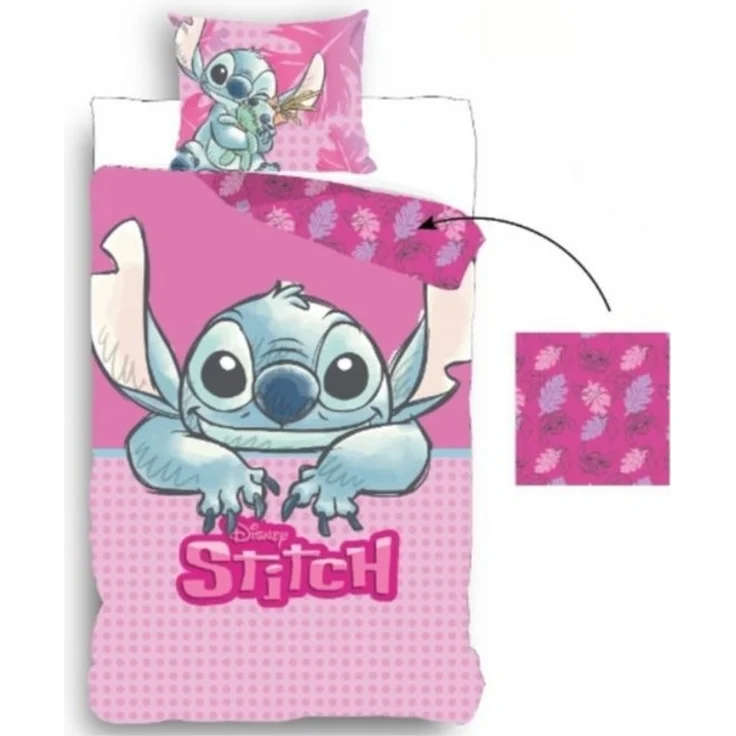 Lilo & Stich Wendebettwäsche - pinker Traum für kleine Fans, Kissen- und Deckenbezug 135x200 cm – Bild 2