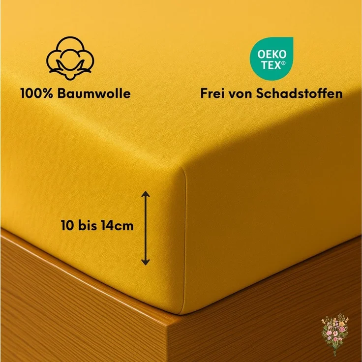 Strauss Home Spannbettlaken Premium Topper Spannbettlaken 150GSM für Matratzen-Topper 10cm Höhe, Gummizug: Rundumgummi, für Topper mit einer Höhe von 10cm, OEKO-TEX zertifiziert – Bild 2