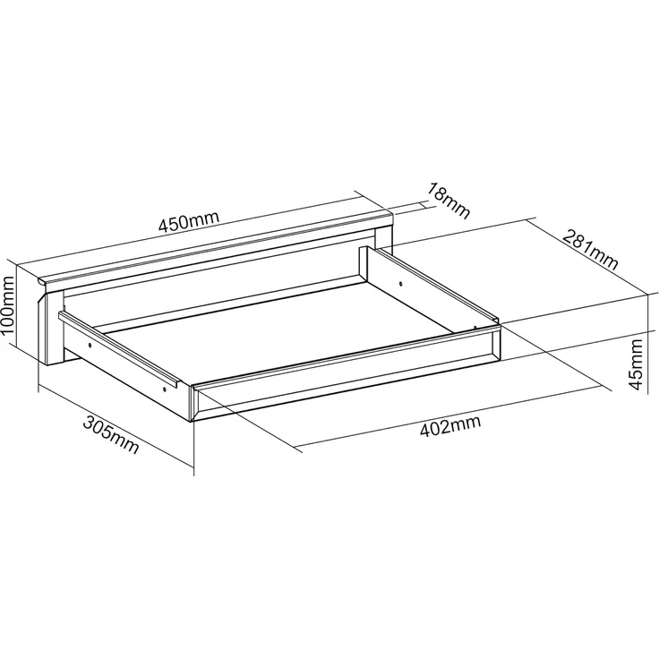 DIGITUS Schreibtisch Unterbau-Schublade – Bild 2
