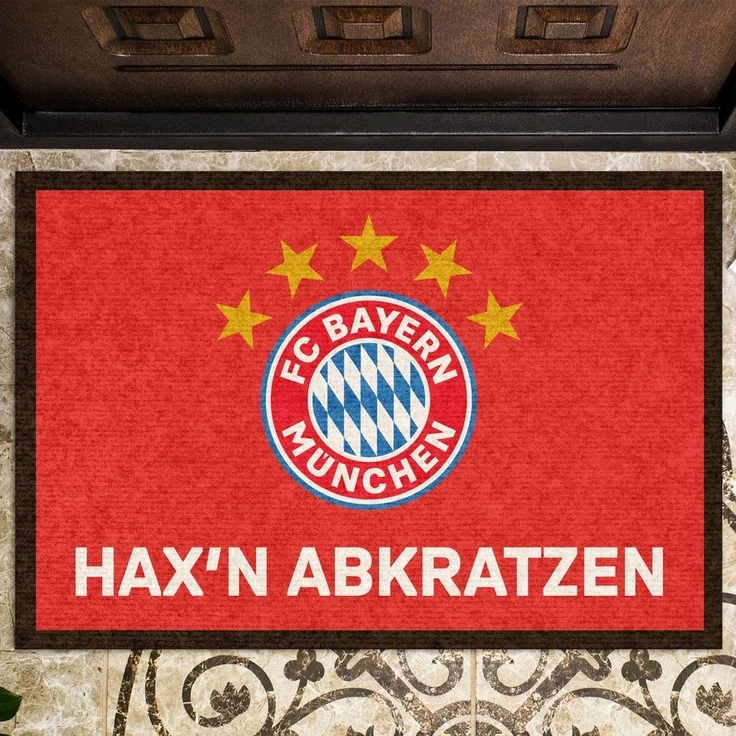BERONAGE Fußmatte FC Bayern München Fußmatte Hax'n abkratz'n! 60x40 cm Schmutzfangmatte – Bild 2
