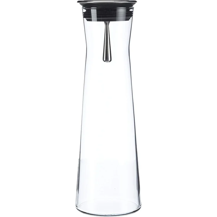 Bohemia Cristal 093 006 103 Simax Karaffe Ca. 1100 ml Aus Hitzebeständigem Borosilikatglas mit Praktischem Ausgießer Aus Edelstahl ''Indis'' – Bild 1