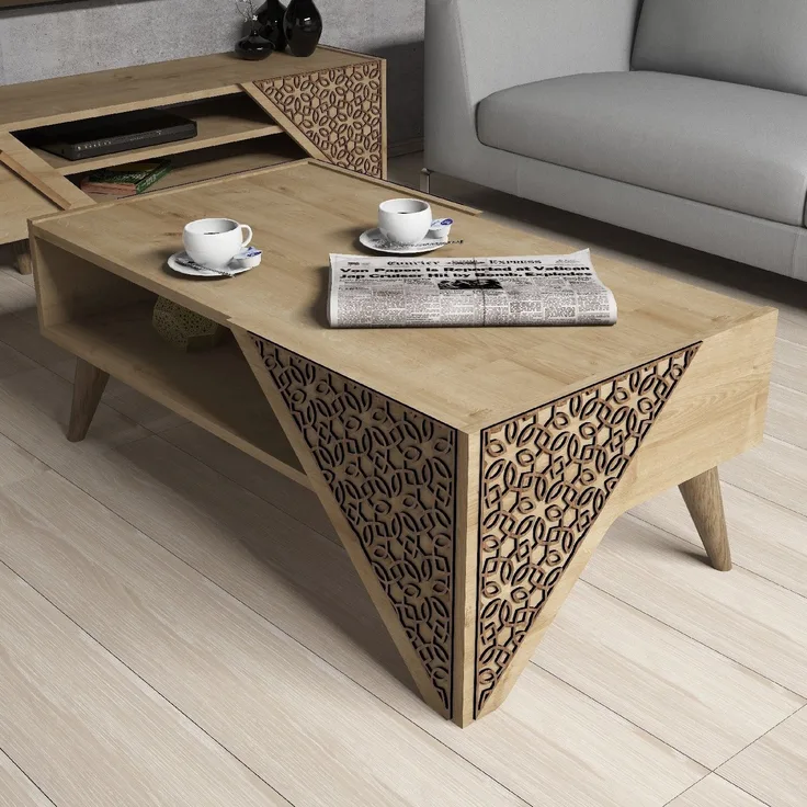 Skye Decor 'Beril - Oak' Couchtisch, Eiche, 105 x 58 x 40 cm