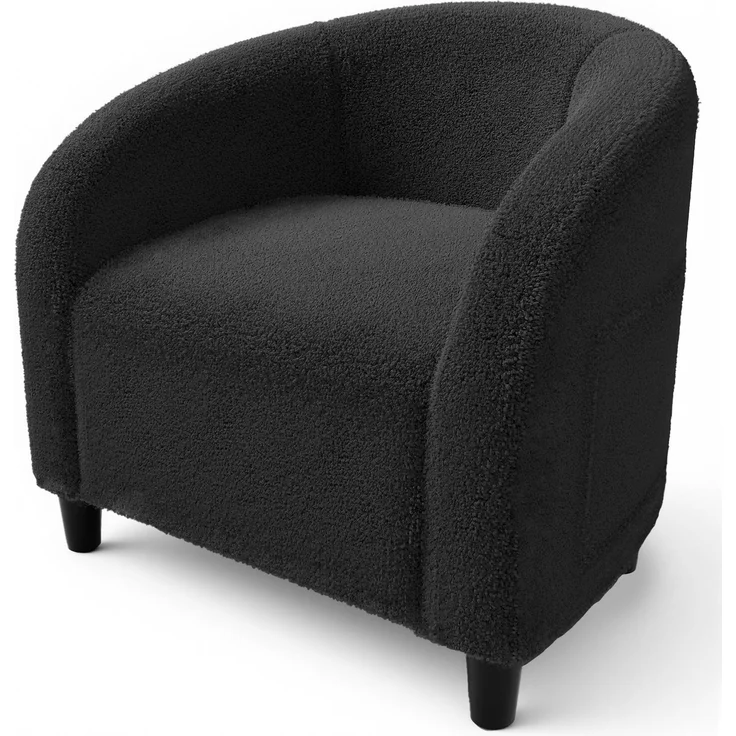 GarveeHome Sessel Wohnzimmer Loungesessel Relaxsessel, Lesesessel mit Leinenoptik, Polstersessel für Schlafzimmer，Akzentstuhl mit Samtstoff (Grau)