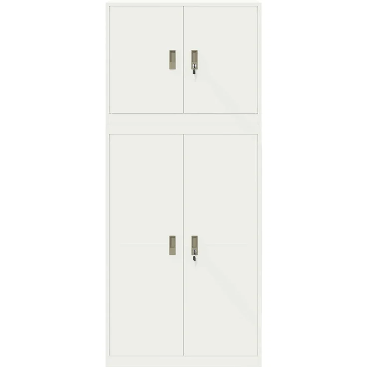vidaXL Aufbewahrungsschrank 2 stk. Weiß 90 x 40 x 210 cm Stahl 3438728 – Bild 8