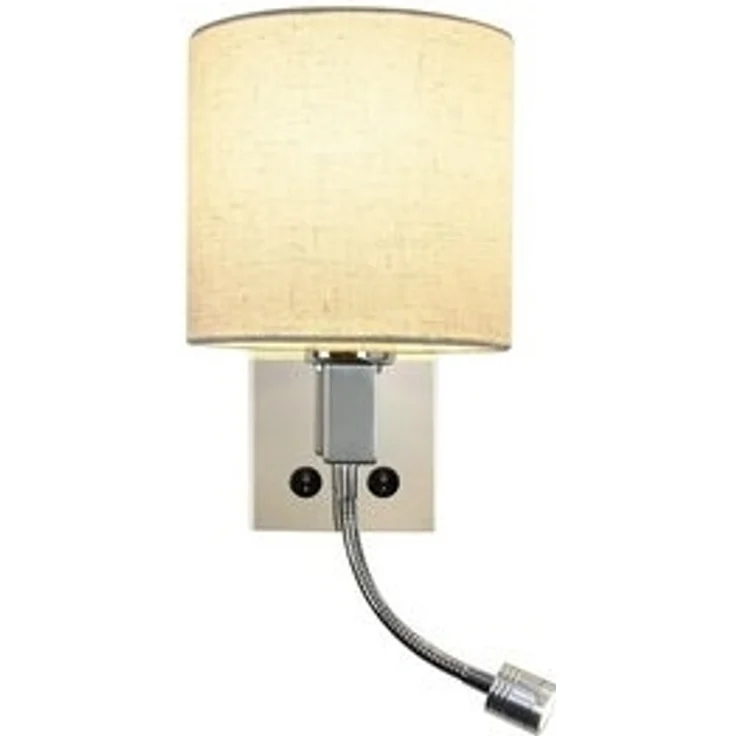 Nettlife Wandleuchte Bett Stoff mit flexiblen Schwankbar, Schwankbar 360 °, ohne Leuchtmittel, Warmweiß, StoffSchirm – Bild 6