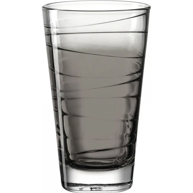 Leonardo 'Vario Struttura' Trinkglas, Kalk-Natron Glas, 280 ml, 1x Trinkglas, Anthrazit