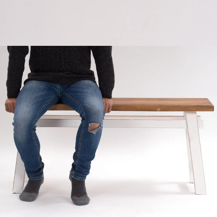 DESIGN DELIGHTS Sitzbank SITZBANK "EAST", Altholz massiv, 118x53x27,5cm (BxHxT), Holzbank, F – Bild 7