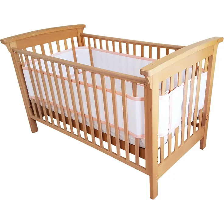 Airoya 4 Sided Mesh Baby Cot Bumper, BS EN 16780, Breathable Safe