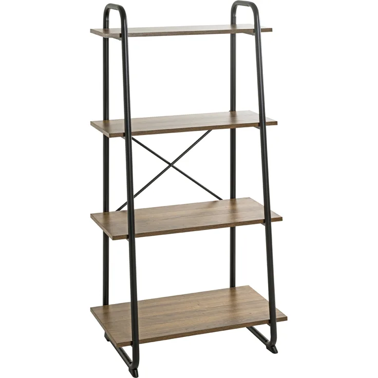 HAKU Möbel Regal - schwarz-eiche - H. 128cm x B. 60cm - HAKU-23895