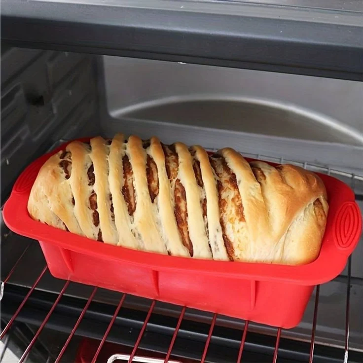 König Design Silikonform Backform Kastenform Kuchenform Tortenform, Rechteckige Brotbackform Brotform Kuchen 21 x 9 x 6,5 cm – Bild 2