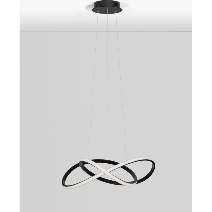 Nova Luce 9248107 AMARA LED Pendelleuchte 56cm 3000K Schwarz – Bild 4