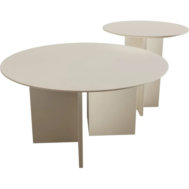 Skye Decor 'Leo (45 + 42) - Cream' Couchtisch-Set, Creme, 80 x 42 x 80 cm – Bild 4