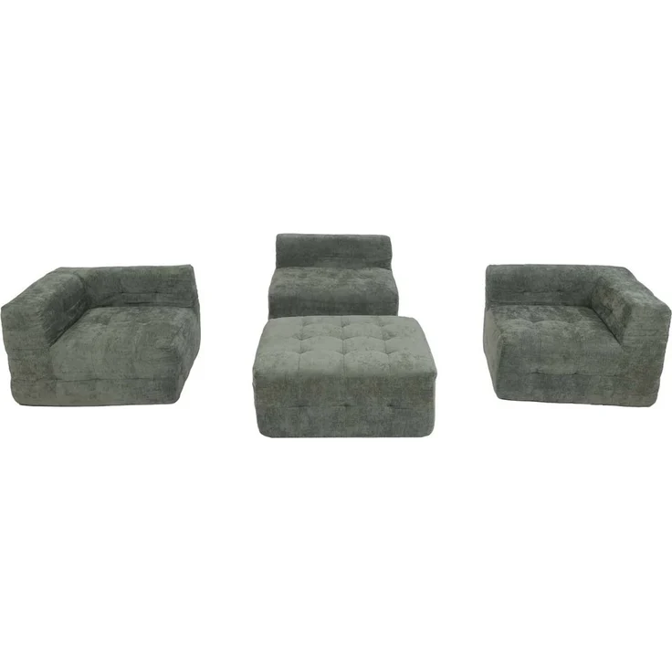 Sofa HWC-R33, 3-Sitzer Couch Polster-/Loungesofa, Stoff/Textil (340g/m²) 270cm ~ grün – Bild 8