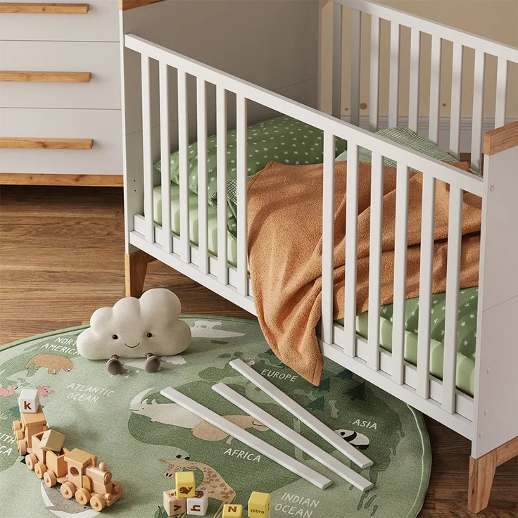 Babybett Malia Weiß 70x140 cm Vitalispa – Bild 4
