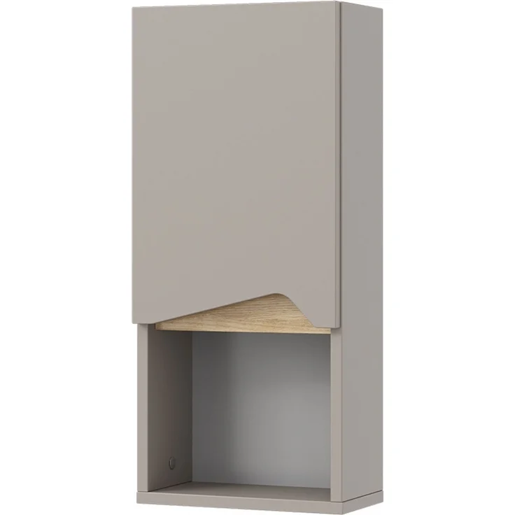 Badschrank Marelle Greige 30 x 67 cm mit Tür und offenem Fach Vicco – Bild 1