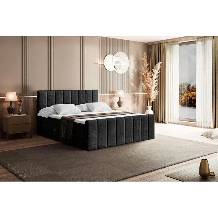 ALTDECOR Boxbett OTTA-Z (Multipocket-Matratze H4, H3 Matratze Bonellfederung, Topper, Kopfteil), Doppelbett mit Fußteil – Bild 5