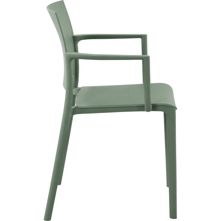 CLP Gartenstuhl wetterfest Valtor UV-beständig mit Armlehnen belastbar bis 150 kg,oliv – Bild 5