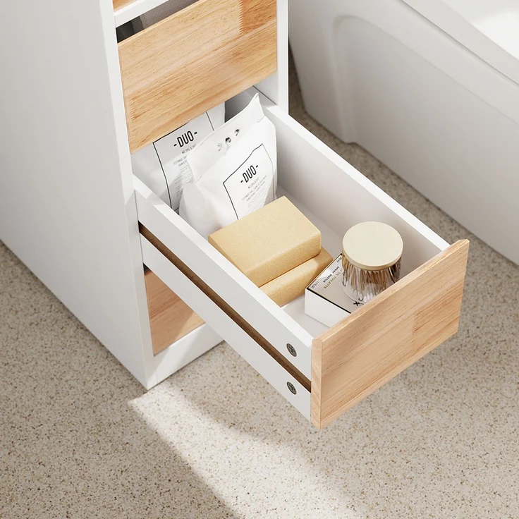 SoBuy BZR54-IV-WN Badunterschrank, MDF, Lackiert, Weiß, 25 x 32 x 9 cm – Bild 9