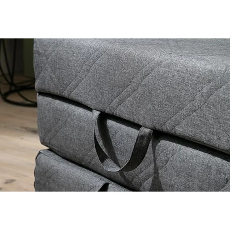 Abeil Luxus-Gästebett, Grau, Polyurethan mit Einer oberen Schicht von 4 cm aus viskoelastischem Memory-Schaum, für 1 Person – Bild 3