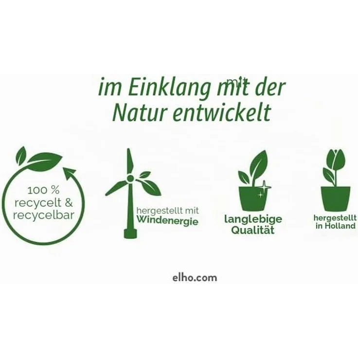 Elho Untersetzer für Blumentopf Loft Urban Kunststoff pistaziengrün Ø 28 cm – Bild 7