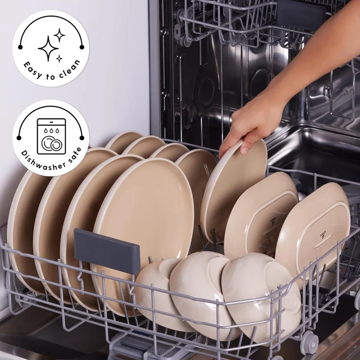Karaca Geschirr-Set Karaca Terra Geschirrset für 8 Personen 36-tlg Tafelservice - Creme – Bild 8