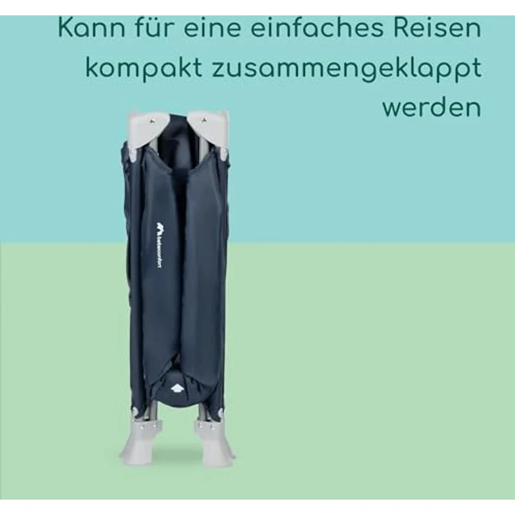 Bebeconfort Reisebett Soft Dreams, Zusammenklappbares Kinder-Reisebett inkl. Transporttasche, Höhenverstellbar und inkl. Matratze, nutzbar ab der Geburt bis ca. 3,5 Jahren (bis 15 kg), Navy Blue – Bild 4