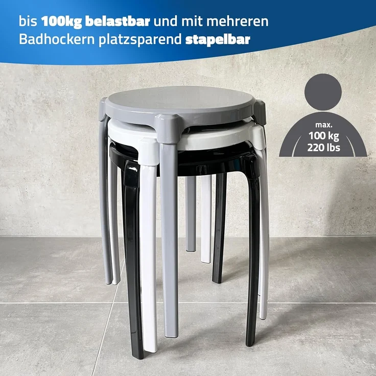 Ridder Badhocker Max, belastbar bis 100 kg – Bild 5