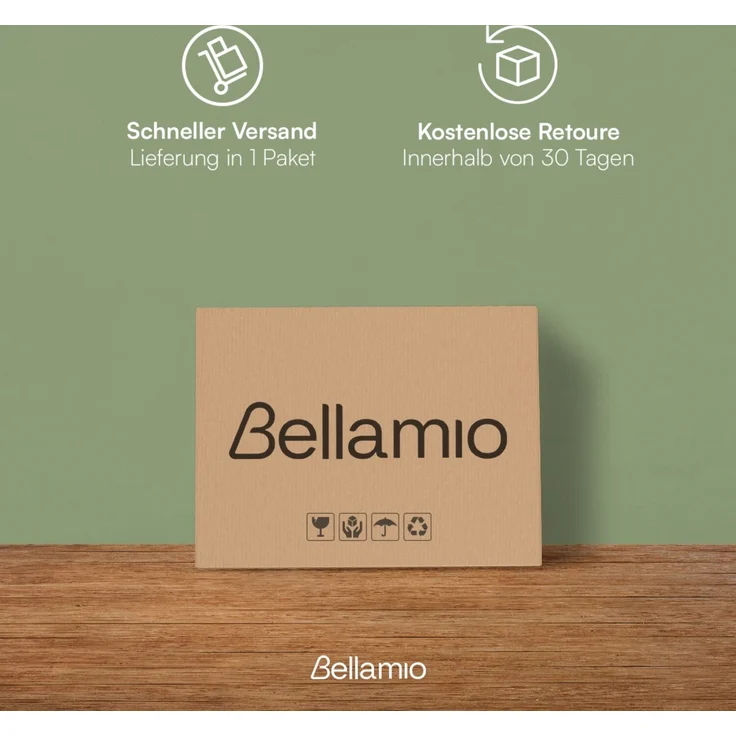 Bellamio 'Newa' Wäschesammler, 120 Liter (2x 60 Liter), Bambus, herausnehmbare Wäschesäcke aus Oxford-Gewebe, anthrazit, Wäschekorb mit Deckel – Bild 10