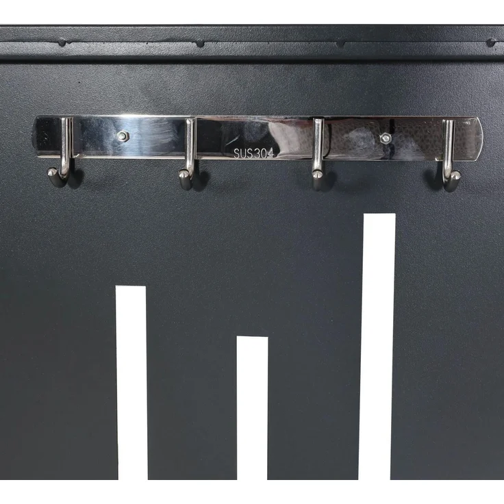 4er-Fahrradgarage HWC-K64, Gerätehaus Fahrradbox mit Deckel, abschließbar Metall 121x202x150cm, anthrazit – Bild 6
