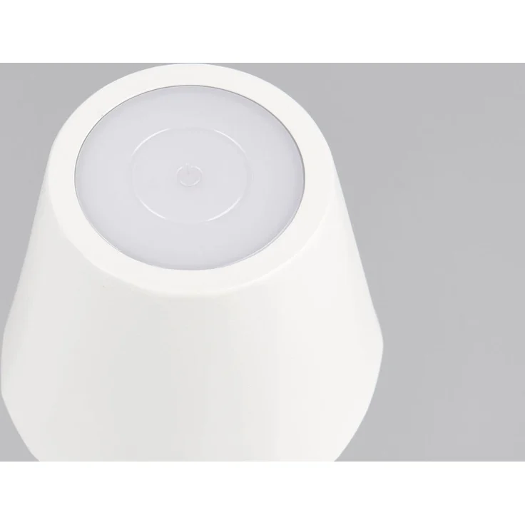Akku LED Tischleuchte DIAZ kabellos für Innen & Außen, Weiß - 21cm klein – Bild 5