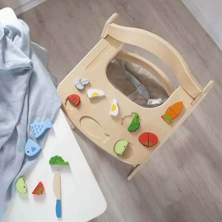 roba Essbrett mit Spielelementen - Obst- und Gemüse zum Spielen - Holz natur – Bild 4