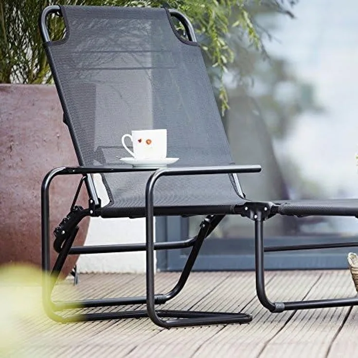 Beistelltisch Club aus Aluminium, Edition Schwarz
