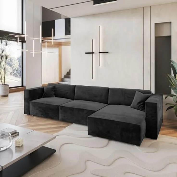 Masseno Ecksofa TOLMO mit Schlaffunktion L-Form, Sofa mit Bettkasten – Bild 3