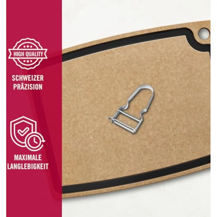 Victorinox STAR Sparschäler, Zweischneidig mit Pendelklinge, Extra Scharf, Metallgriff, Swiss Made – Bild 5