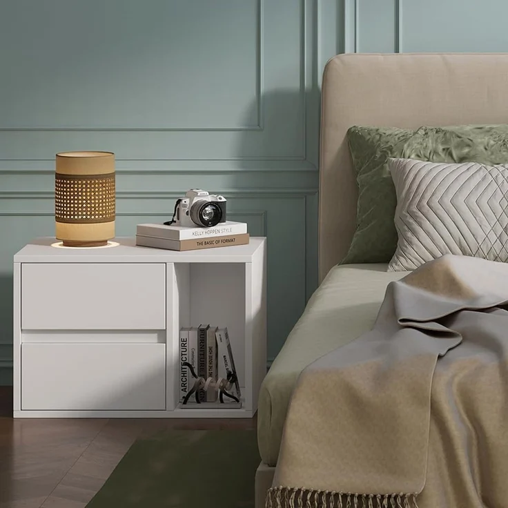 Nachttisch Vimogo Weiß 2er Set Vicco – Bild 2