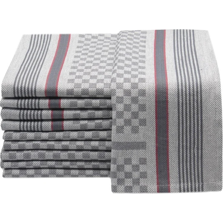 ZOLLNER Geschirrtuch, (Spar-Set, 10-tlg), 45 x 90 cm, 100% Baumwolle, vom Hotelwäschespezialisten
