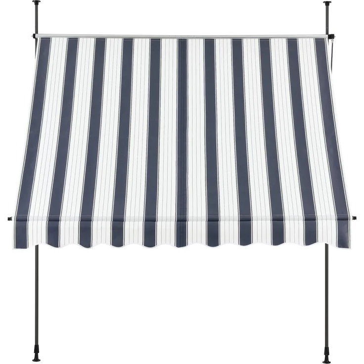 Klemmmarkise Stem 400x120x220-309 cm Dunkelblau / Weiß [pro. tec] – Bild 4