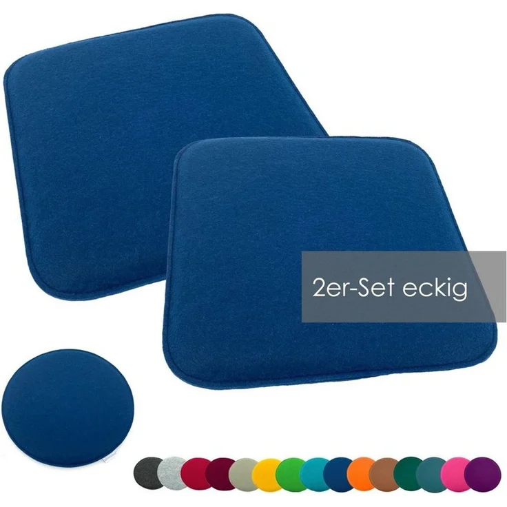 heimtexland Sitzkissen Filz Sitzauflage Stuhlkissen Bankkissen abwaschbar, Filzkissen eckig & rund I Indoor Outdoor I bequem & robust – Bild 1