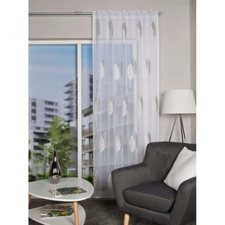 HOME WOHNIDEEN Gardine ALAVARO (1 St), Multifunktionsband, transparent, HxB: 245x140, Kombibandschal – Bild 1