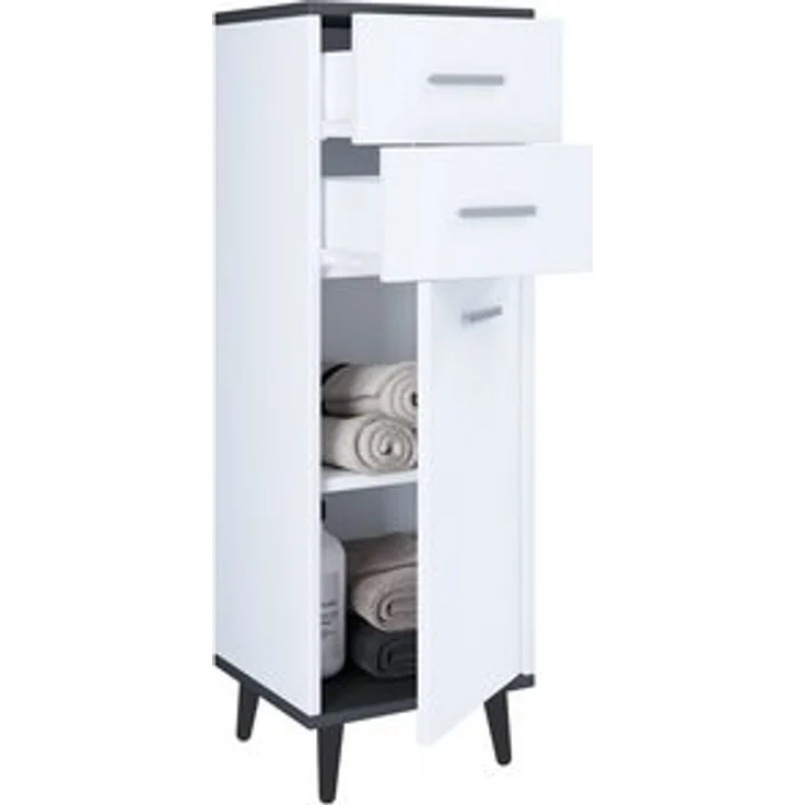 VCM Kommode & Sideboard Dalosa 918180 Weiß / Anthrazit H. 97 x B. 32 x T. 28 cm – Bild 6