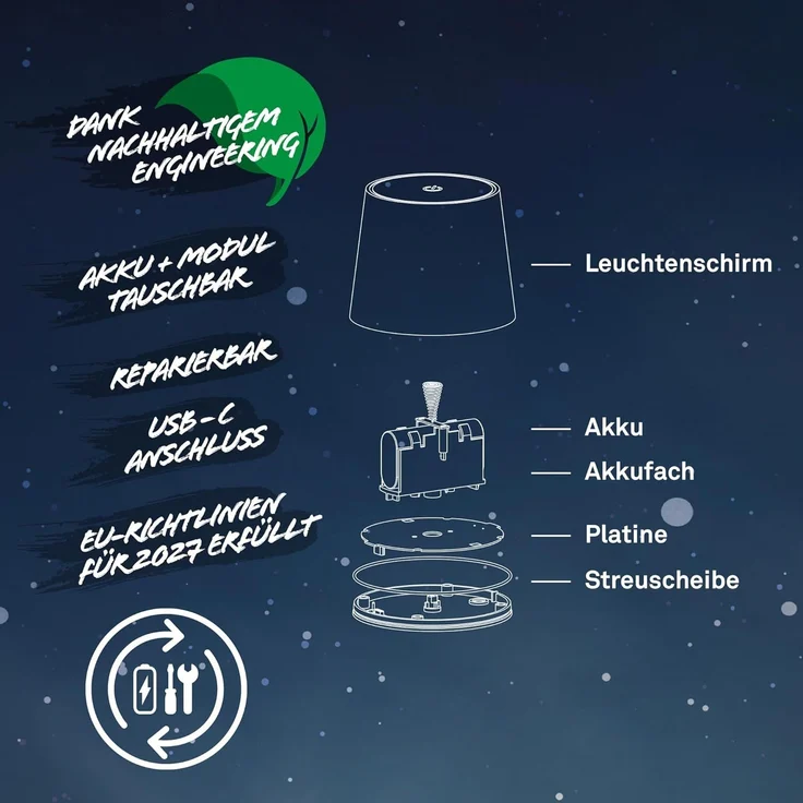 Briloner Leuchten LED Außen-Tischleuchte BOTA 7709015 – Bild 9