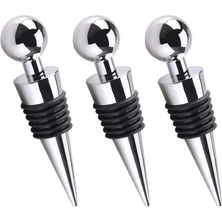BAYLI Pizzaschneider 3er SET Flaschenverschluss [Universal] für Wein, Sekt, Champagner & – Bild 4