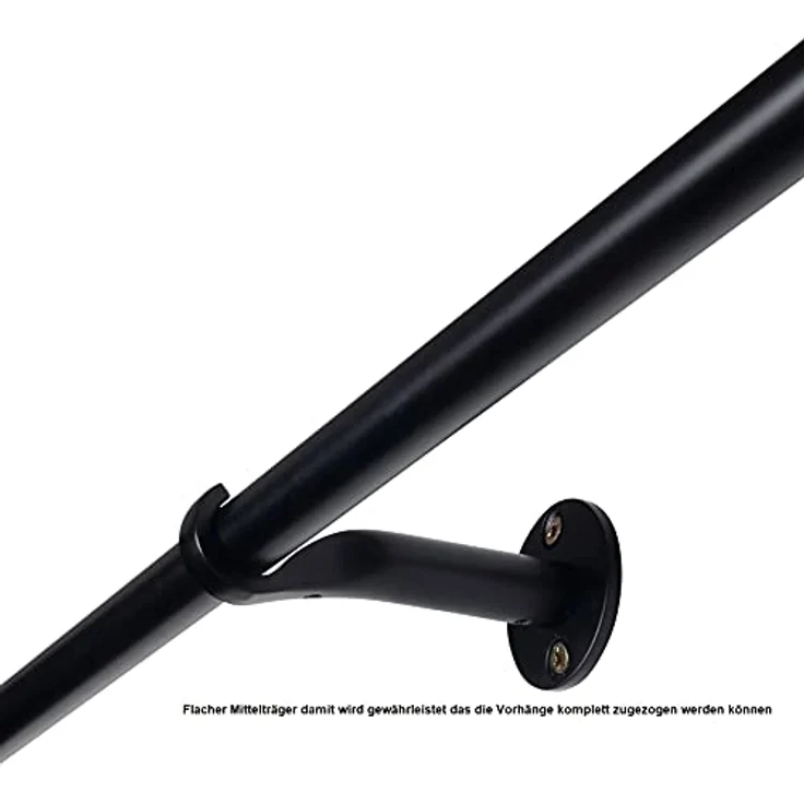 ondeco Gardinenstange Teleskopgarnitur Day & Night, Ø 19 mm, 1-läufig, ausziehbar, Bohren, verschraubt, Metall – Bild 4