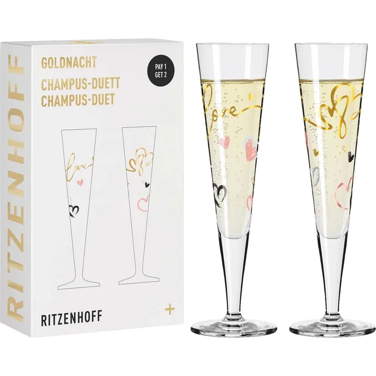 Ritzenhoff 6031004 Champagnerglas-Set F23 GOLDNACHT Carolin Oliveira 2023